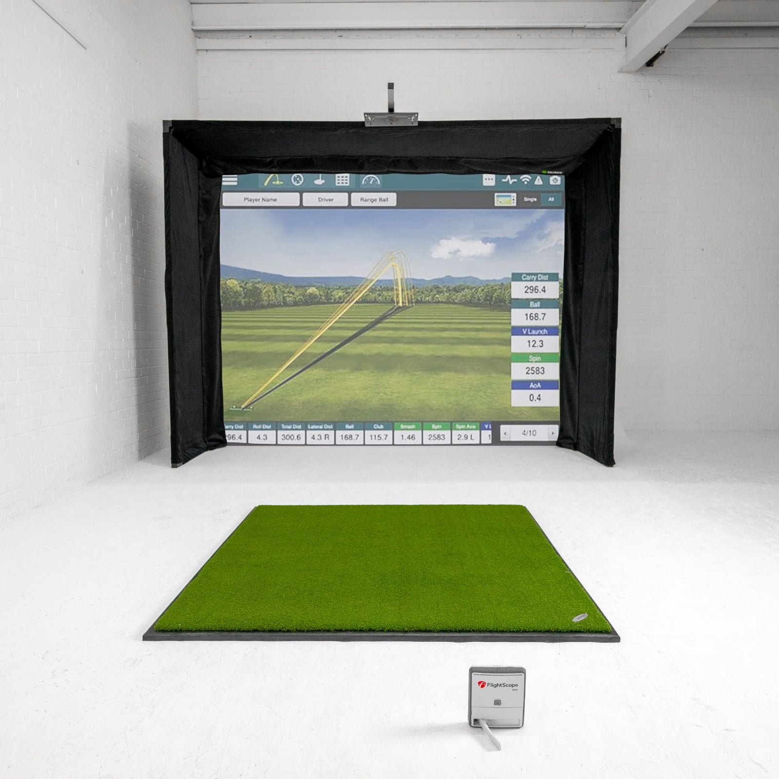 Flightscope Mevo Gen 2 GolfBays Lux Home Golf Simulator